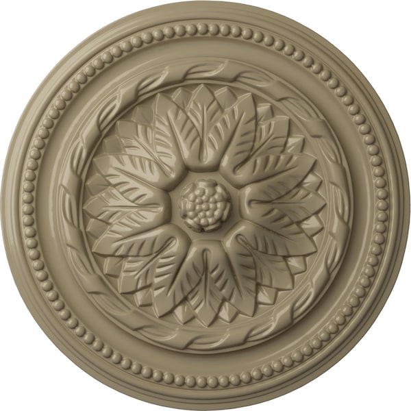 Ekena Millwork Wigan Ceiling Medallion, Hand-Painted Gobi Desert, 16"OD x 2 1/4"P CM16WGGDF - main